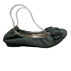 Geox Respira Flats Shoes Nubuck Leather Slip On Green Women Size‎ EU 39.5